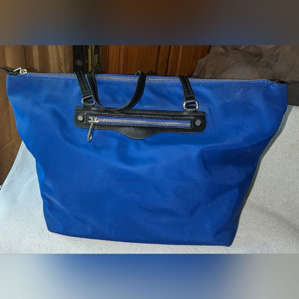 Rebecca Minkoff blue east west MAB travel tote bag
